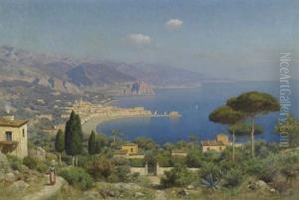 Amalfi Coast. Oil Painting by Edmund Berninger