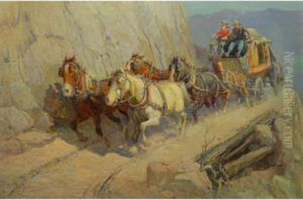 Stagecoach by Oscar Edmund Berninghaus