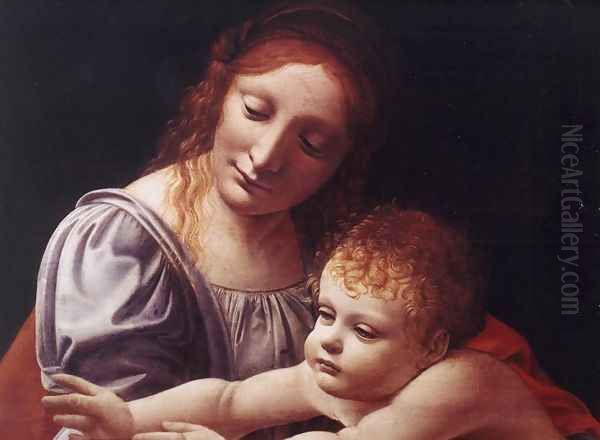 The Virgin and Child (detail) 1490s Oil Painting by Giovanni Antonio Boltraffio