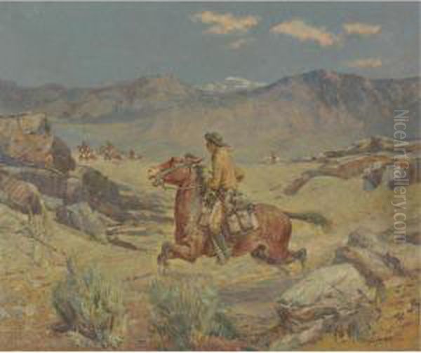 Pony Express by Oscar Edmund Berninghaus