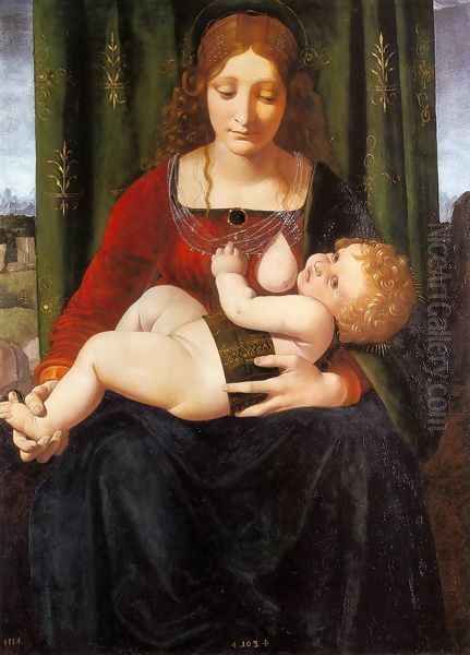 Virgin and Child 1493-99 Oil Painting by Giovanni Antonio Boltraffio