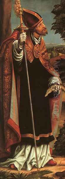 St. Ulrich 1518 Oil Painting by Hans Burgkmair the elder