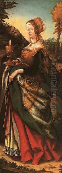 St. Barbara 1518 Oil Painting by Hans Burgkmair the elder