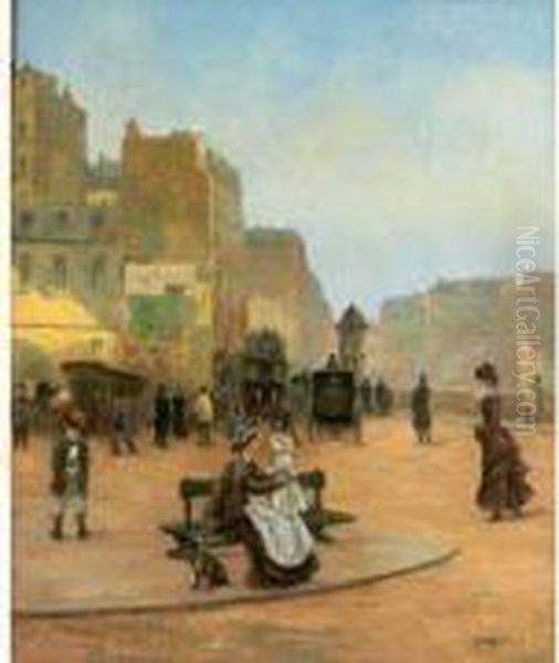 Scene Parisienne Oil Painting by Louis Beroud