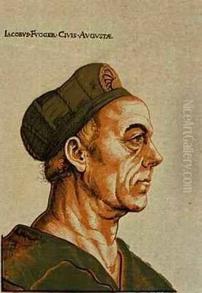 Jakob Fugger Oil Painting by Hans Burgkmair the elder