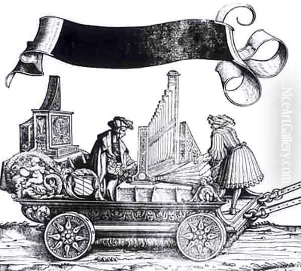 A Musical Carriage Oil Painting by Hans Burgkmair the elder