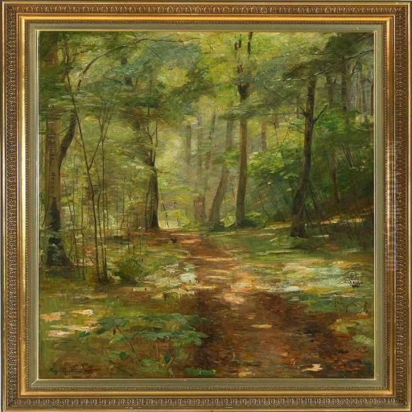 View From Herlufsholmforest Oil Painting by Aage Bertelsen