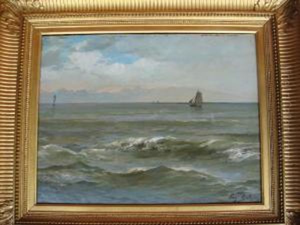 Marine Oil Painting by Eugene Berthelon