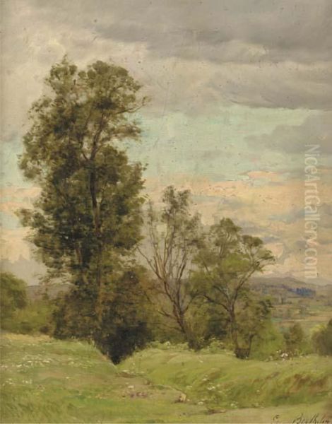 Paysage Oil Painting by Eugene Berthelon