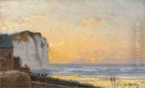 Falaises Oil Painting by Eugene Berthelon