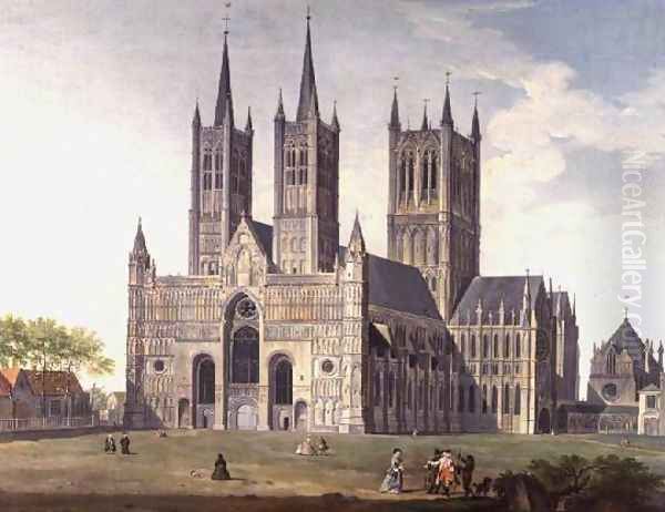 Lincoln Cathedral from the West Oil Painting by Joseph Baker