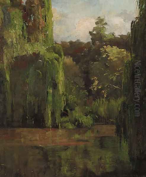 Willows, Upper Yarra, Warrandyte Oil Painting by Penleigh Boyd