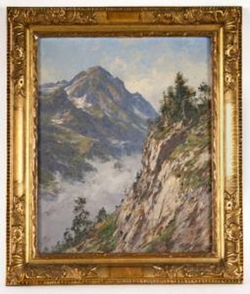 Montagne Au-dessus De Labrume Oil Painting by Charles Alexandre Bertier