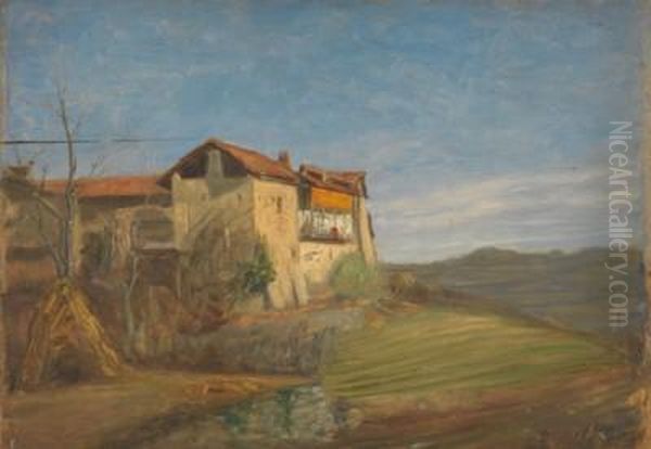 Avigliana Oil Painting by Mario Bertola