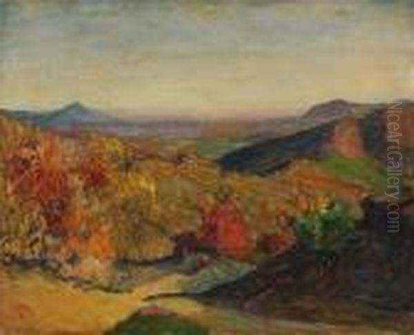 Paesaggio Autunnale Oil Painting by Mario Bertola