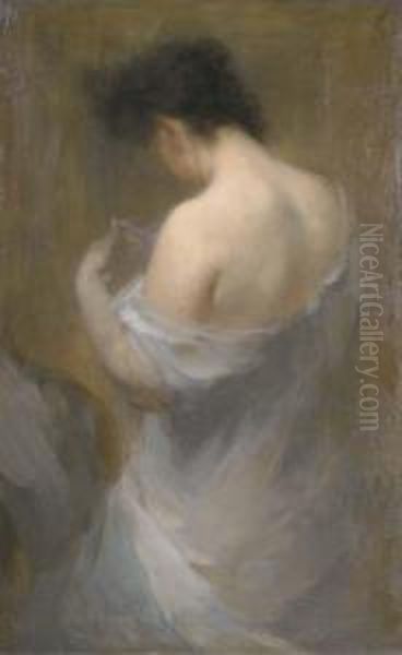 Femme Vue De Dos Oil Painting by Armand Berton