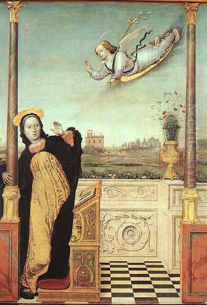 The Annunciation Oil Painting by Carlo di Braccesco