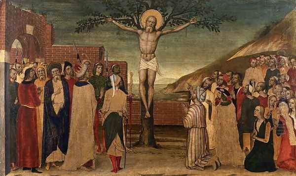 Crucifixion of St Andrew c.1495 Oil Painting by Carlo di Braccesco