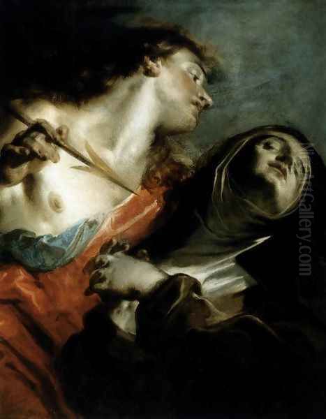 The Ecstasy of St Therese 1745-50 Oil Painting by Giuseppe Bazzani