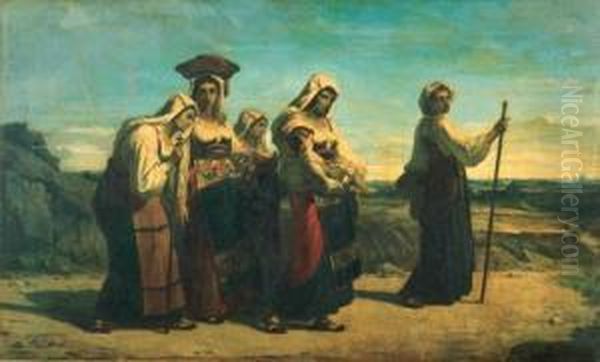 Verso Il Santuario Oil Painting by Jean Baptiste Bertrand