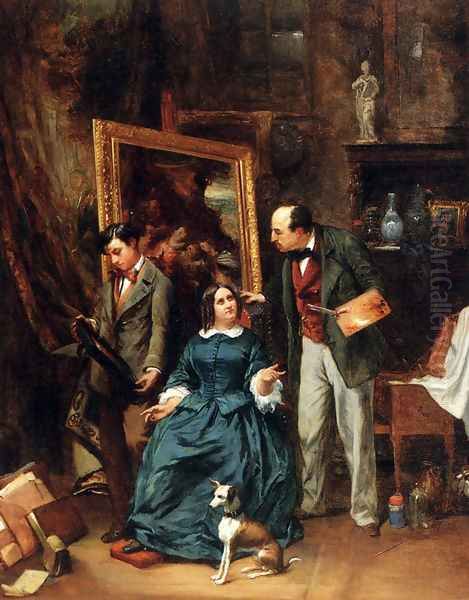 The Artists's Atelier Oil Painting by Joseph Bernard