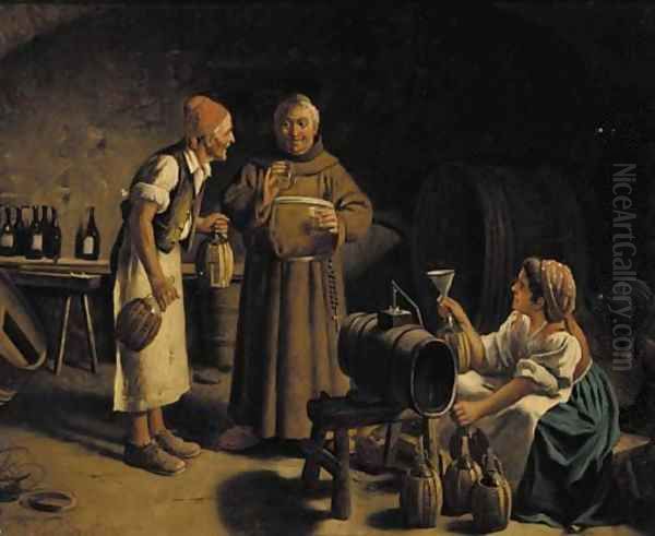 The wine taster Oil Painting by Jan de Beer