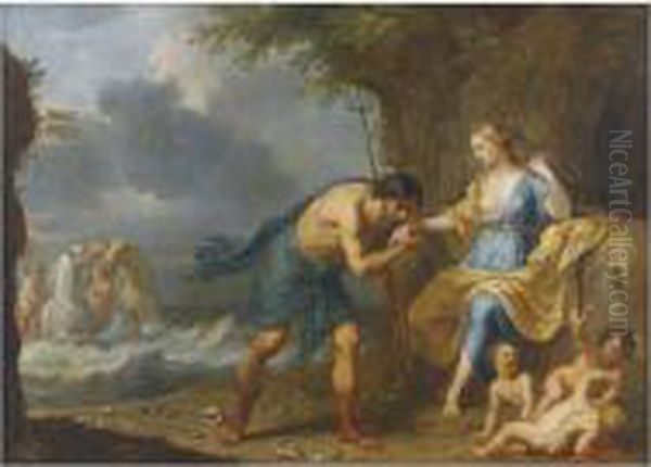 Neptune Et Amphitrite Oil Painting by Balthasar Beschey