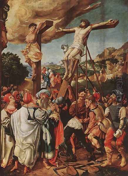 Crucifixion 1524 Oil Painting by Jorg the Elder Breu