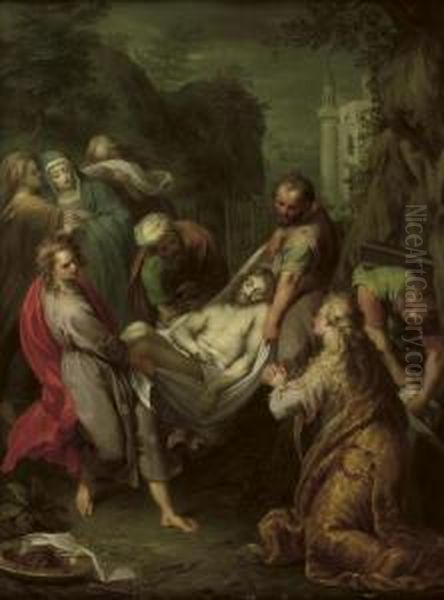 The Entombment Oil Painting by Balthasar Beschey