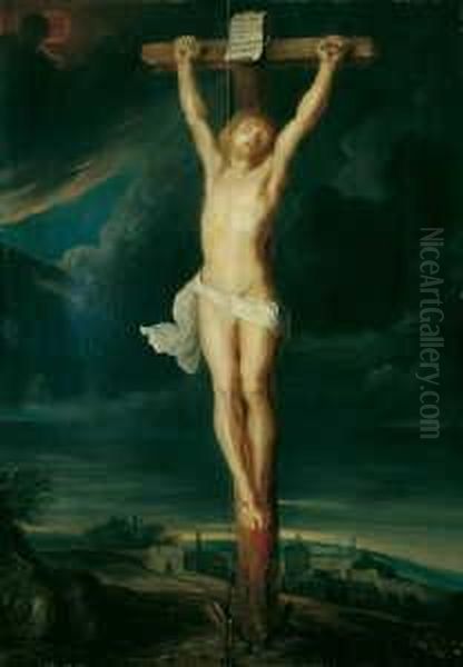 Christus Am Kreuz. Oil Painting by Balthasar Beschey