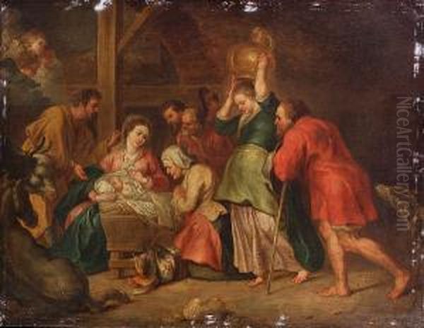 The Adoration Of The Shepherds Oil Painting by Balthasar Beschey