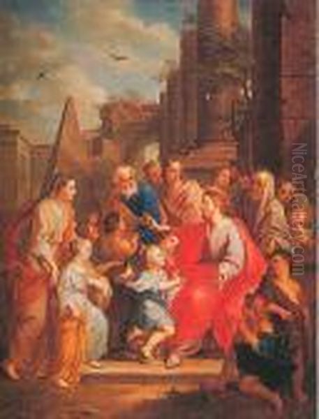 Le Christ Et Les Enfants Oil Painting by Balthasar Beschey