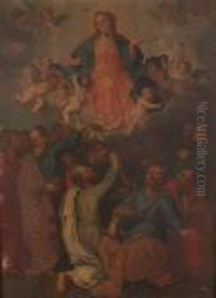 The Assumption Of The Virgin Oil Painting by Balthasar Beschey