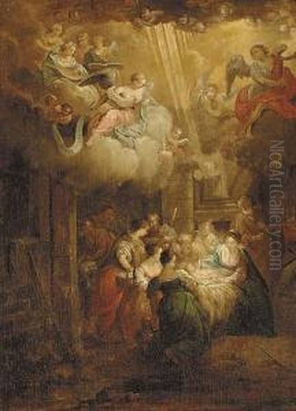 The Adoration Of The Shepherds Oil Painting by Balthasar Beschey