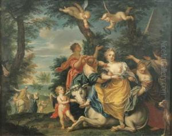 The Rape Of Europa Oil Painting by Balthasar Beschey