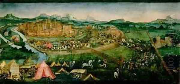 The Battle of Pavia Oil Painting by Jorg the Elder Breu