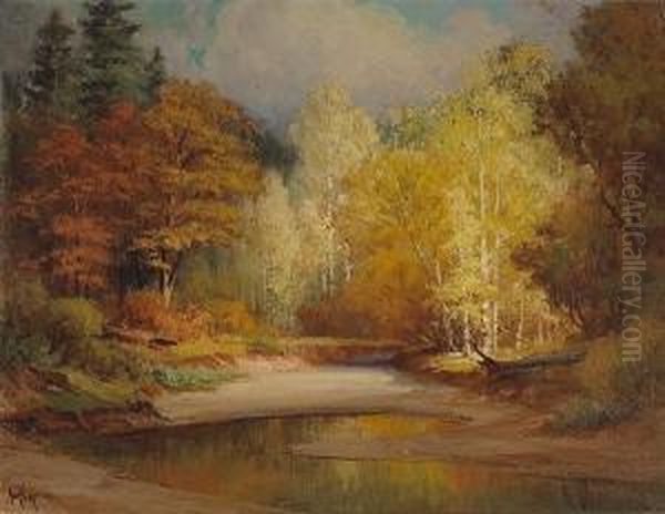 Autumn In Yosemite Oil Painting by Arthur William Best