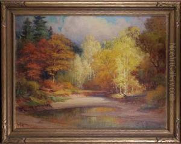 Autumn In Yosemite. Oil Painting by Arthur William Best