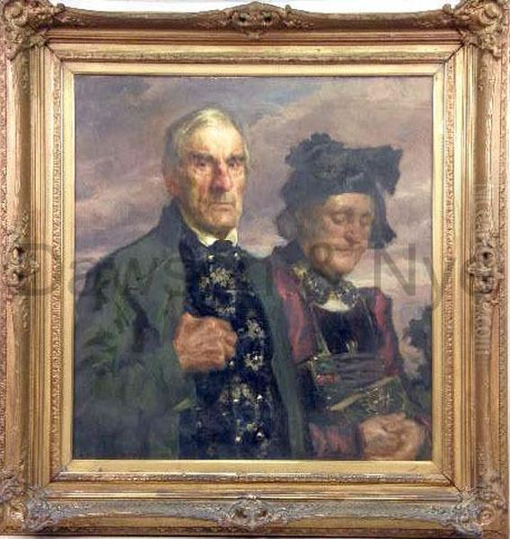 Depicting A Man And Woman Oil Painting by Hans Best