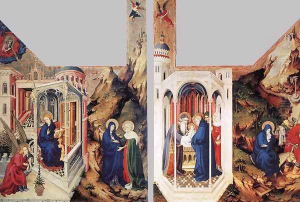 The Dijon Altarpiece 1393-99 Oil Painting by Melchior Broederlam