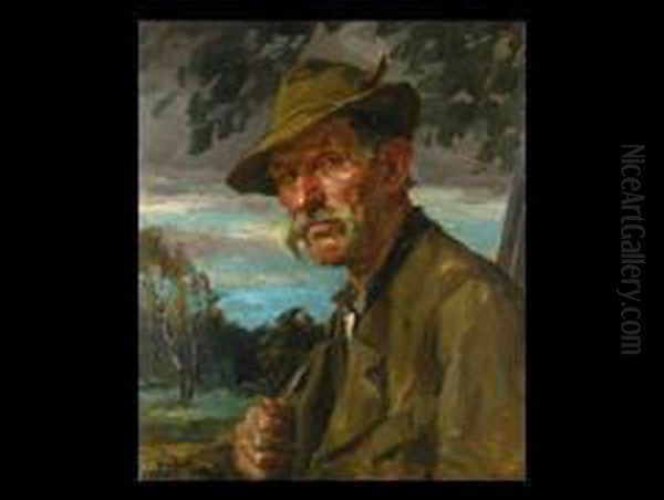 Portrait Eines Jagers Oil Painting by Hans Best