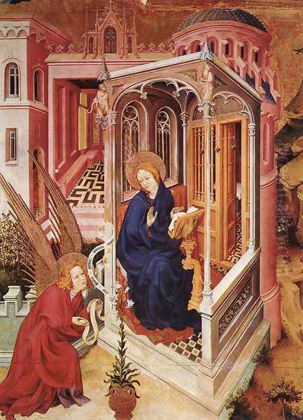 The Annunciation, 1393-99 Oil Painting by Melchior Broederlam