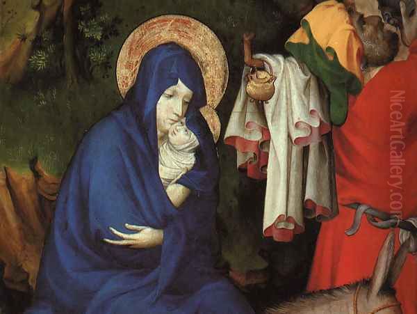 The Flight into Egypt (detail 1) 1393-99 Oil Painting by Melchior Broederlam