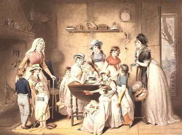 The Sailor's Orphans, or The Young Ladies's Subscription Oil Painting by William Redmore Bigg