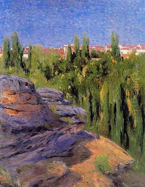 Vista de Cuenca desde la Hoz del Júcar Oil Painting by Aureliano de Beruete y Moret