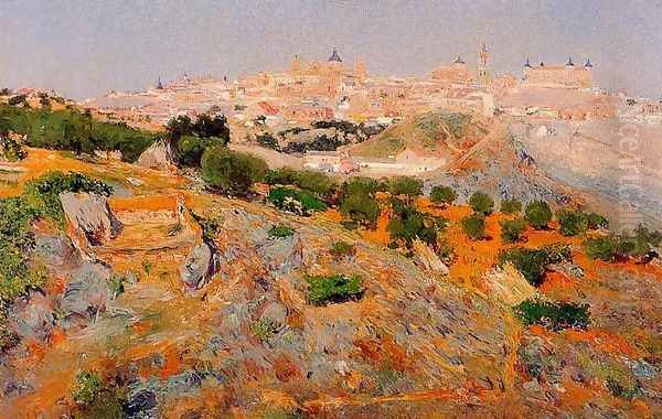 Vista de Toledo desde los Cigarrales Oil Painting by Aureliano de Beruete y Moret