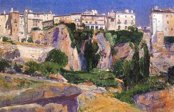 Vista de Cuenca Oil Painting by Aureliano de Beruete y Moret