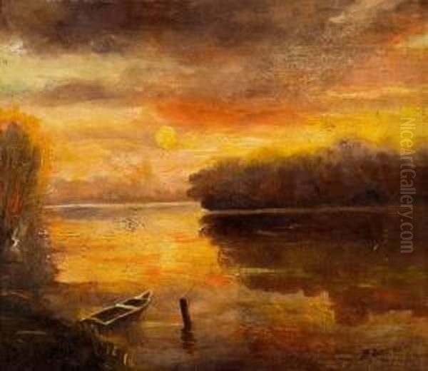 Tramonto Oil Painting by Bartolomeo Bezzi