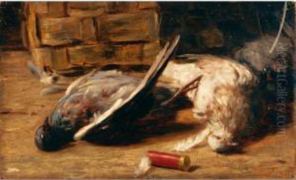 Natura Morta Con Piccioni Oil Painting by Bartolomeo Bezzi