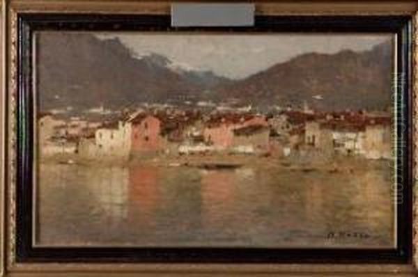 Paesaggio Lacustre Oil Painting by Bartolomeo Bezzi